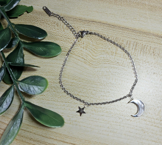 Tobillera estrella & luna